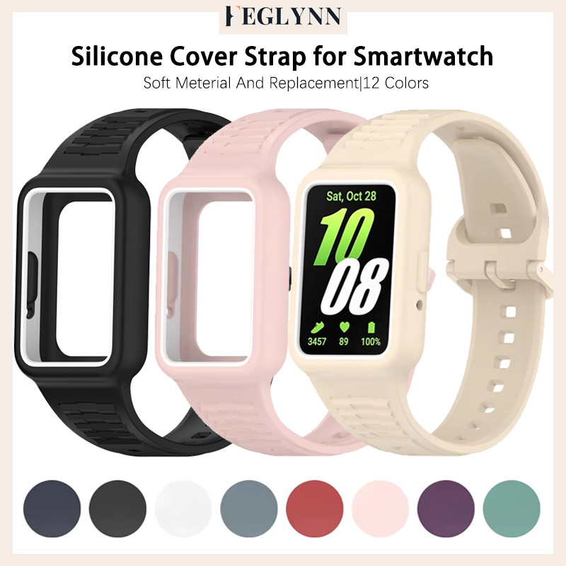 กรณีป้องกันหน้าจอซิลิโคนสายรัด for Huawei Band 10 / Huawei Band 9 / Huawei Band 8 / Huawei Band 7 / Samsung Galaxy Fit 3