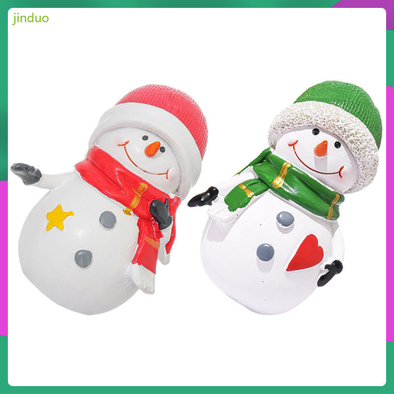 ตกแต่ง Snowman ตุ๊กตาน่ารักตกแต่งคริสต์มาส Minature Snowmen Fairy Garden jinduo
