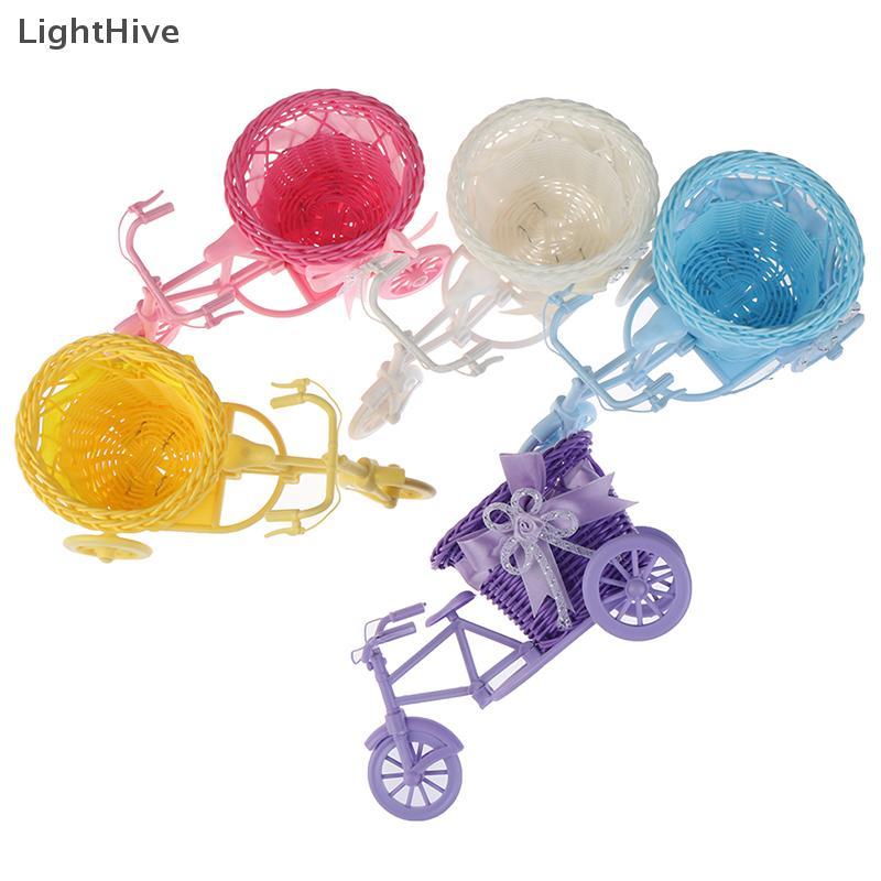 [LightHive] กระเช้าดอกไม้สามล้อขนาดเล็กแจกันที่เก็บโฮมออฟฟิศตกแต่งโต๊ะ (TH)