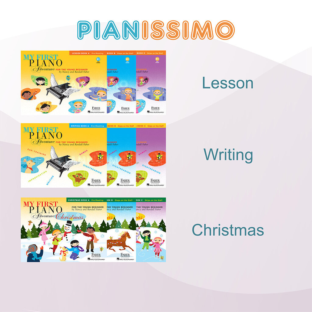 Faber My First Piano Adventure Lesson Writing Christmas Book A B C