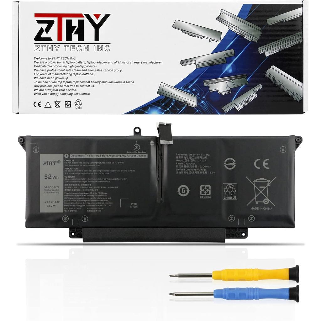 52Wh JHT2H แบตเตอรี่แล็ปท็อปใช้งานร่วมกับ Dell Latitude 7310 7410 Latitude 7410 Chromebook Enterpris