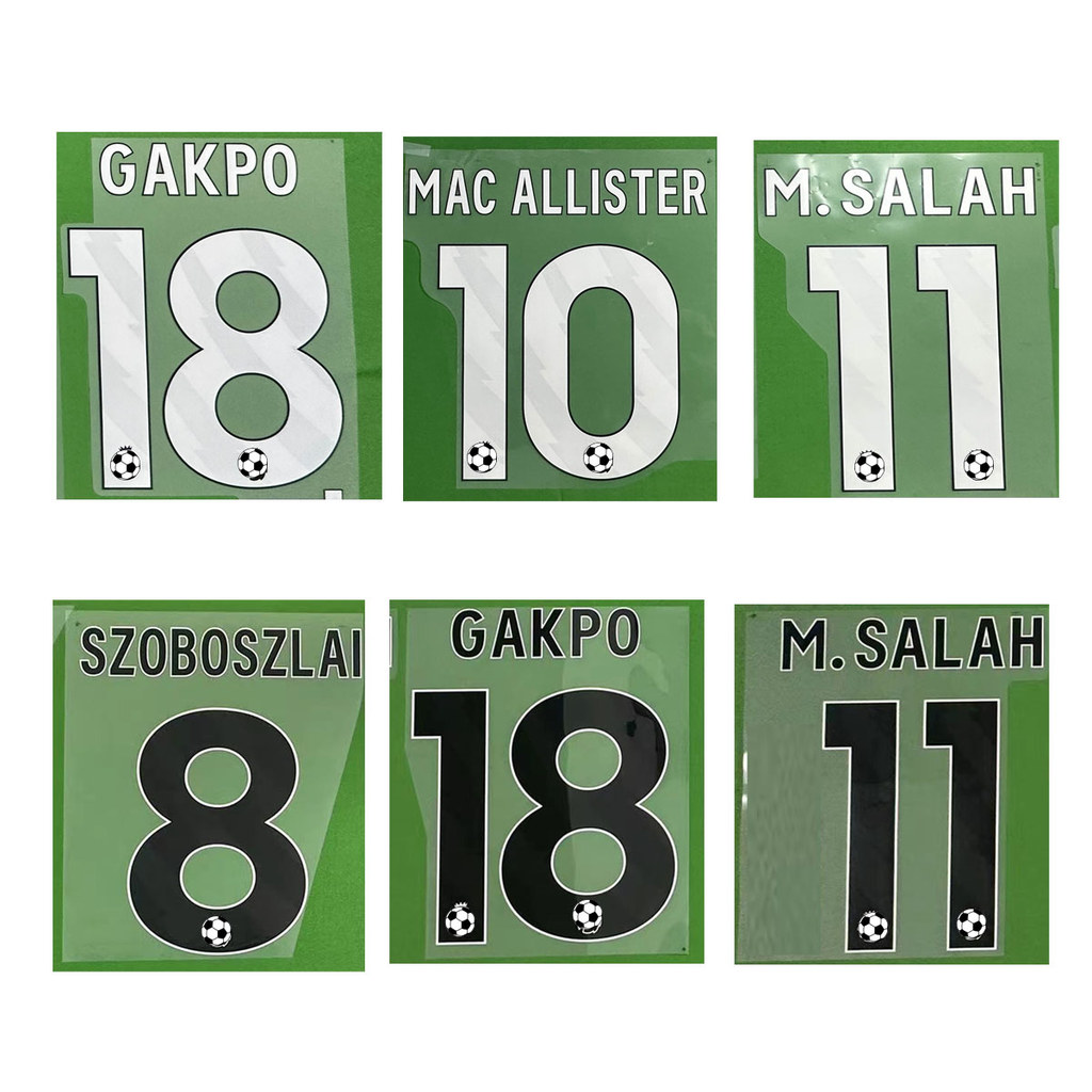 2025 English League Nameset Ekitike Gakpo Chiesa Isak Soboszlai Wirtz Mac Alliste ปรับแต่งชื่อใดๆ หม