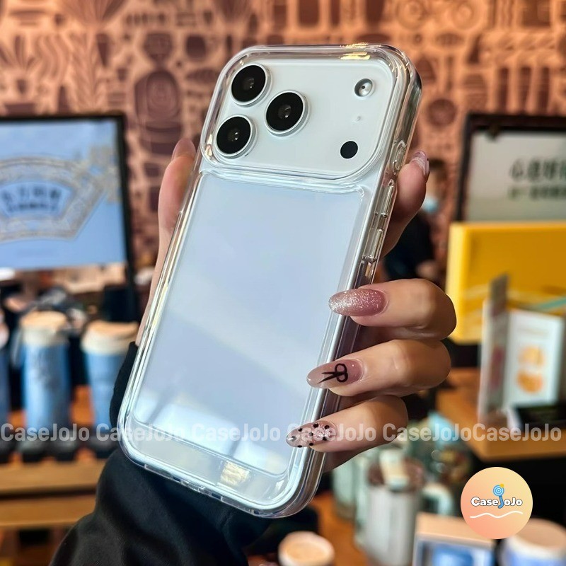 ปลอกหุ้มสำหรับ IPhone 17 15 11 1412 16 13 Pro Max 8 Plus XR 7Plus X XS Max 15  8 7 14 16 Plus SE 2020 เคสใสเรียบง่าย