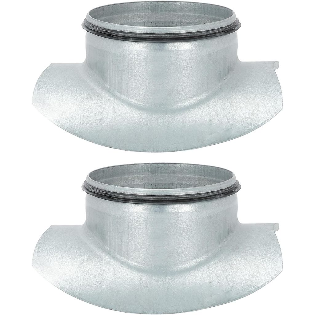 PATIKIL เชื่อมต่อท่ออานถอดสําหรับ 8 "ท่อถึง 6 "Outlet สาขา Extension, 2 ชิ้นเหล็กชุบสังกะสีรอบ 90 อง