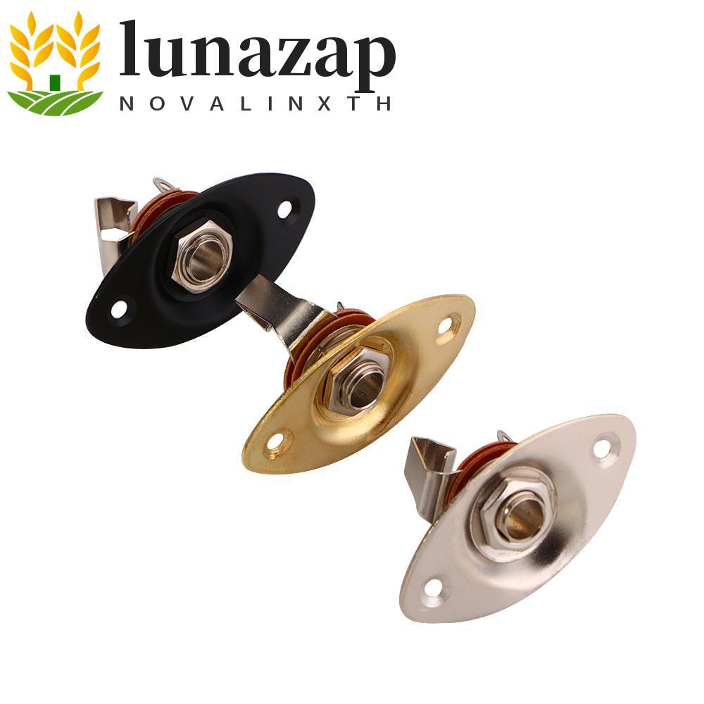 LUNAZAP Output Socket Metal Durable Stringed Instruments 3 สี Jack Plate & Screws Audio Output