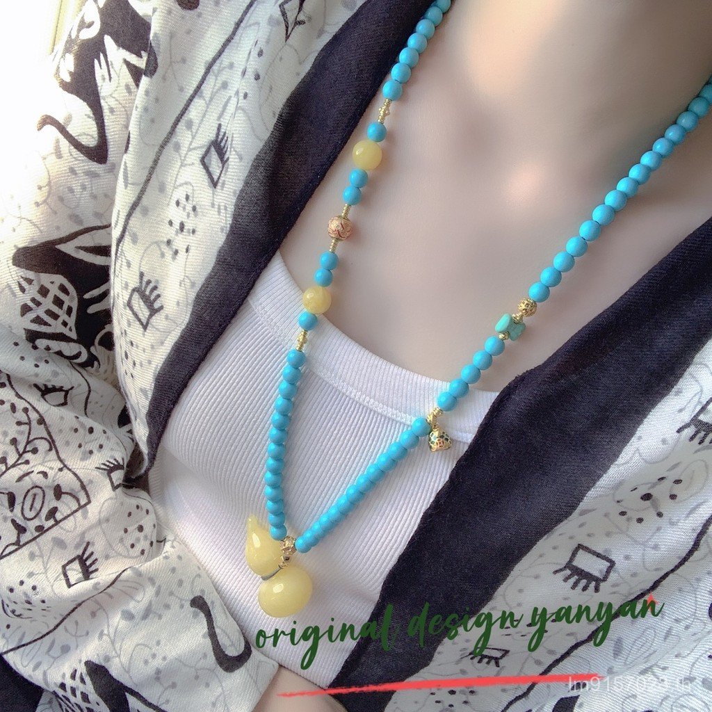 สร้อยคอมุกสีขาว-match-all สำหรับผู้หญิง สไตล์ฤดูร้อน K48C