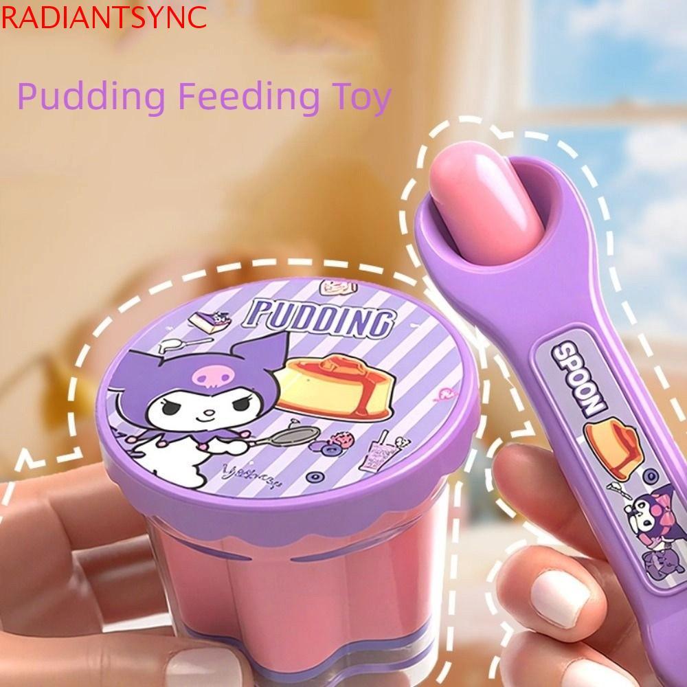 RADIANTSYNC Melody Pudding Toy, Early Education Pretend Play Pudding Feeding Toy, ของเล่นบทบาทเล่นญี