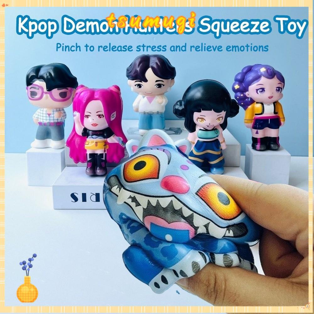 TSUMUGI อะนิเมะ Anti-Stress Squishy ของเล่น​​, เดอร์ปี้|นุ่ม เคป๊อป นักล่าปีศาจบีบของเล่น,ของเล่นบรร