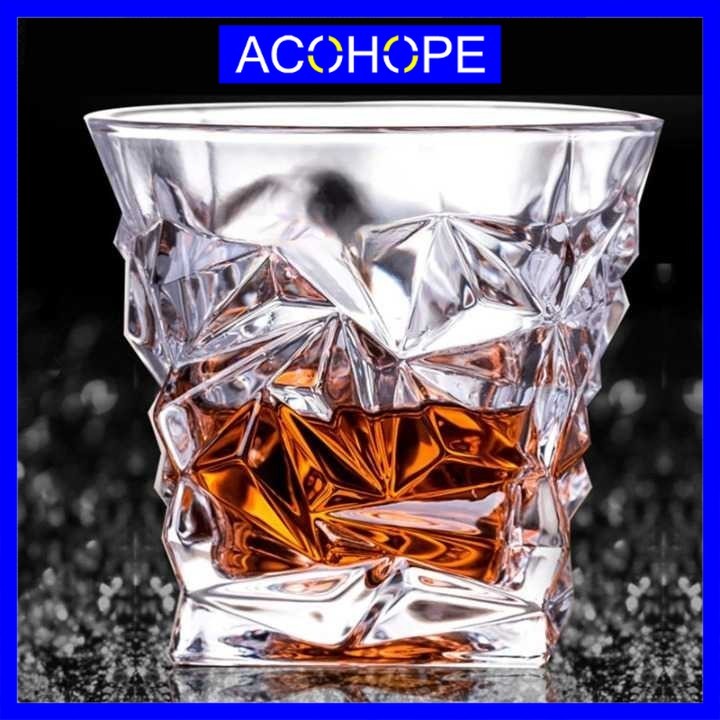 Afope Whisky Cocktail Crystal Diamond Rock Glass 300ml - YJ103