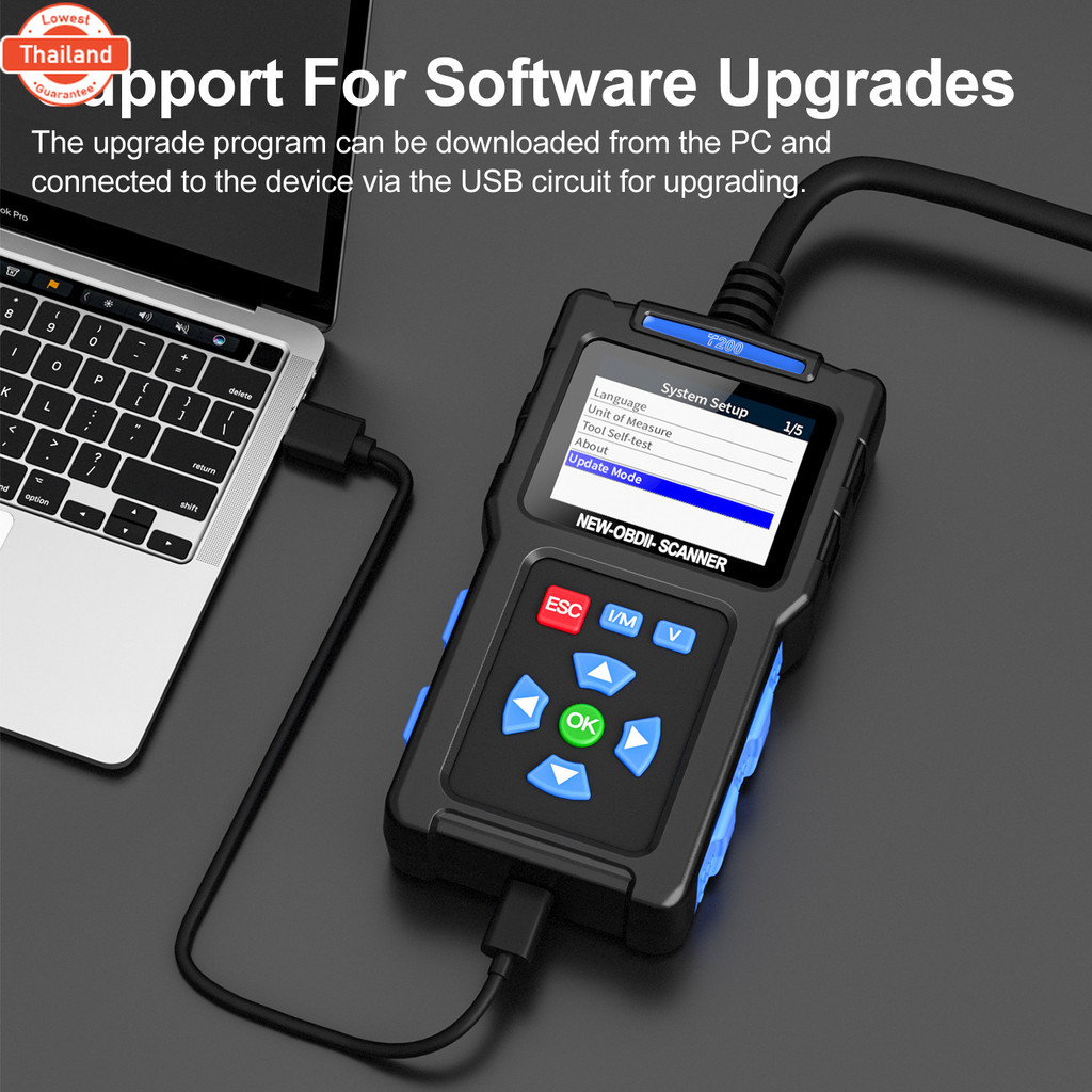 【ภาษาไทย】For Honda BMW Jfind JF700 เครื่องสแกนเนอร์รถยนต์ OBD 2 รหัส Check OBD Pin โหมดแรงดันไฟฟ้า 6