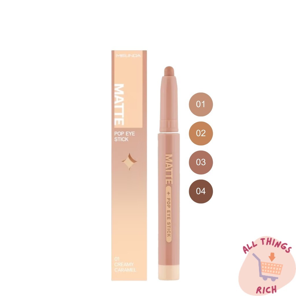 MEILINDA Matte Pop Eye Stick เมลินดา อายแชโดว์ เนื้อแมตต์ เนียนนุ่ม เกลี่ยง่าย สีแน่น กันน้ำ ติดทน