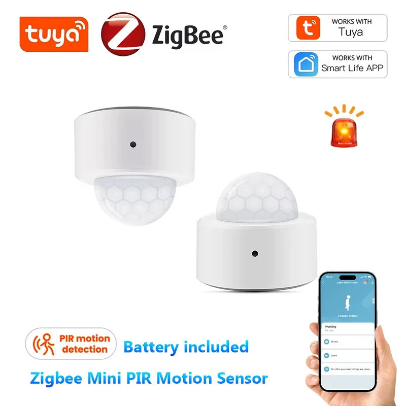 Tuya 2-in-1 Zigbee PIR Motion & Light Sensor เครื่องตรวจจับอินฟราเรด Smart Life App Human Sensor Hom