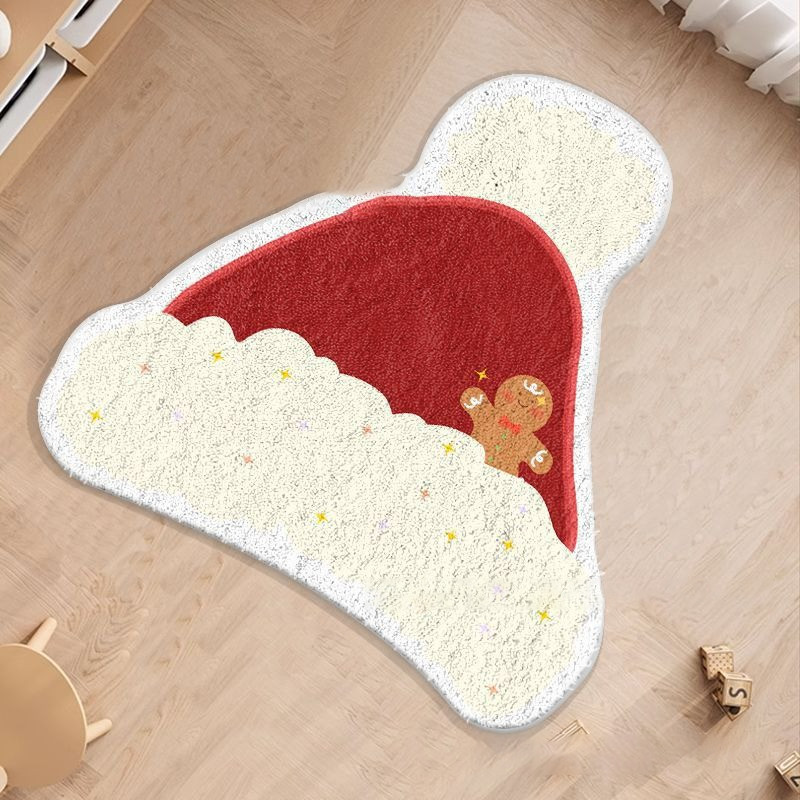 พรมคริสต์มาสแคชเมียร์เทียม นุ่มสบายเท้า กันลื่น ข้างเตียง และตกแต่งบ้าน ต้นคริสต์มาส ขนาด 60/120cm - รูปที่ 3