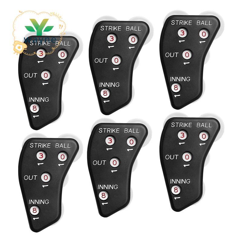 4 ล้อเบสบอล Umpire Clicker-Umpire Indicator Gear-Practical Baseball Counter Clicker สําหรับการบันทึก