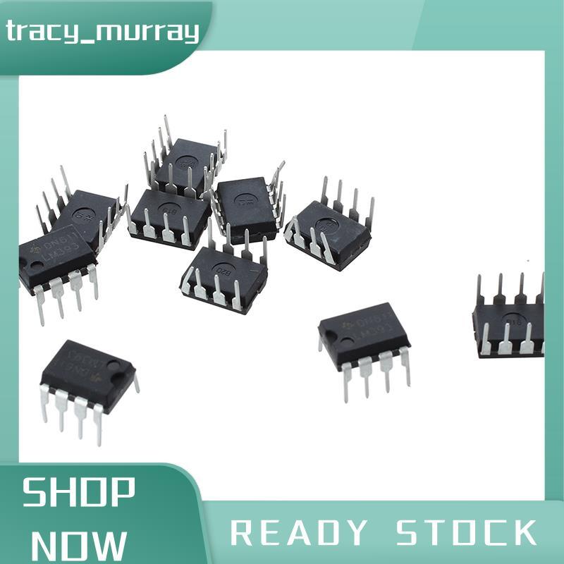 tracy_murray 10 PCS LM393N LM393 DIP-8 Low Power Dual Voltage Comparator