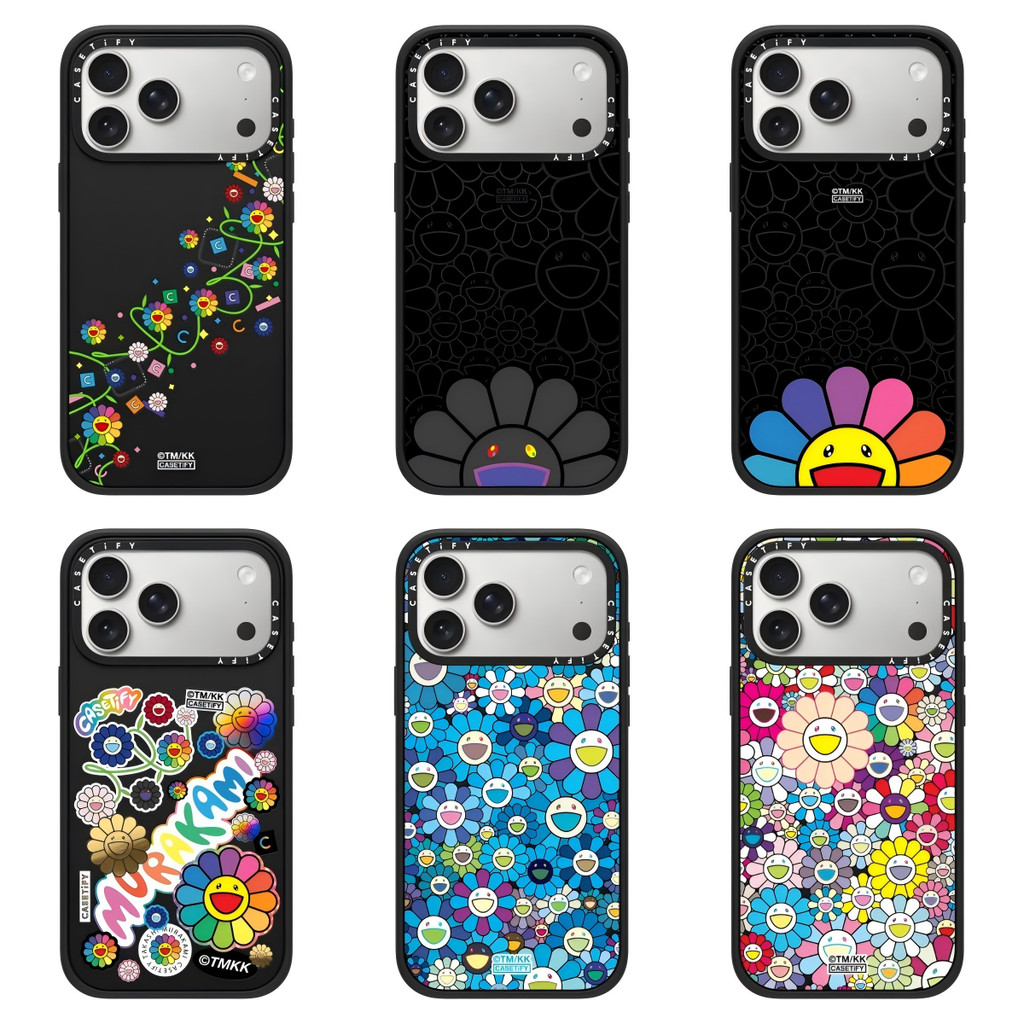 TAKASHI MURAKAMI FLOWERS BLOOM Magnetic Impactเคสโทรศัพท์สําหรับiPhone 17 16 15 14 13 Pro Max, เคสใสใสปลอก