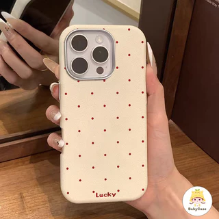เคสไอโฟน16 17 สำหรับ iPhone 11 17 16 14 15 12 13 Pro Max 7 15 8 16 Plus 17air X XR XS SE2 3 ปกอ่อนลายจุดเล็กสีสันสดใส