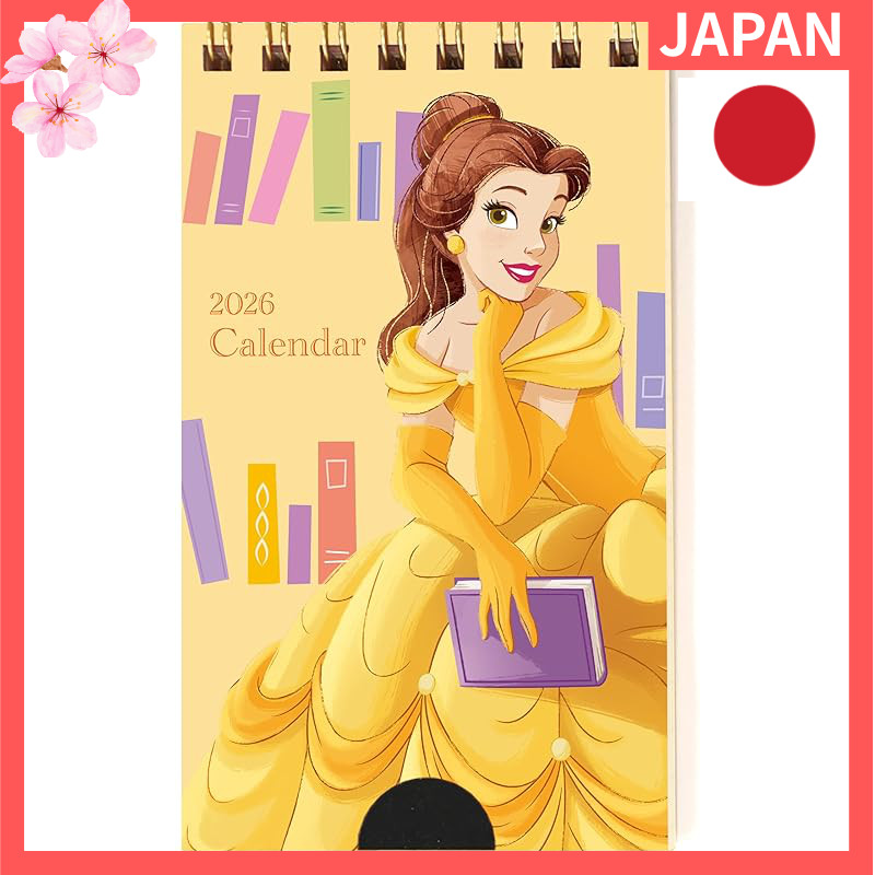 To-da 2026 Disney Princess / Pocket Calendar (Belle) 12.3 x 7 cm TD-30085-E【Direct from Japan】
