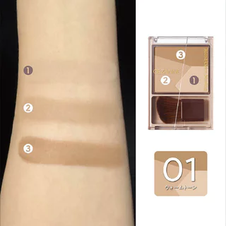 Cezanne Blend Color Shading 5g #01 Warm Tone เซซานน์ คอนทัวร์พาเลท 3 เฉดสี.