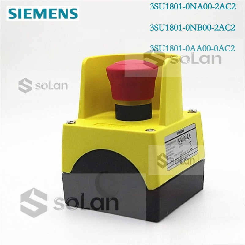 SIEMENS หยุดฉุกเฉิน 3SU1801-0NA00-2AC2 1NC 3SU180-0NB00-2AC2 2NC 3SU1801-0AA00-0AC2 ปุ่มหยุดฉุกเฉิน