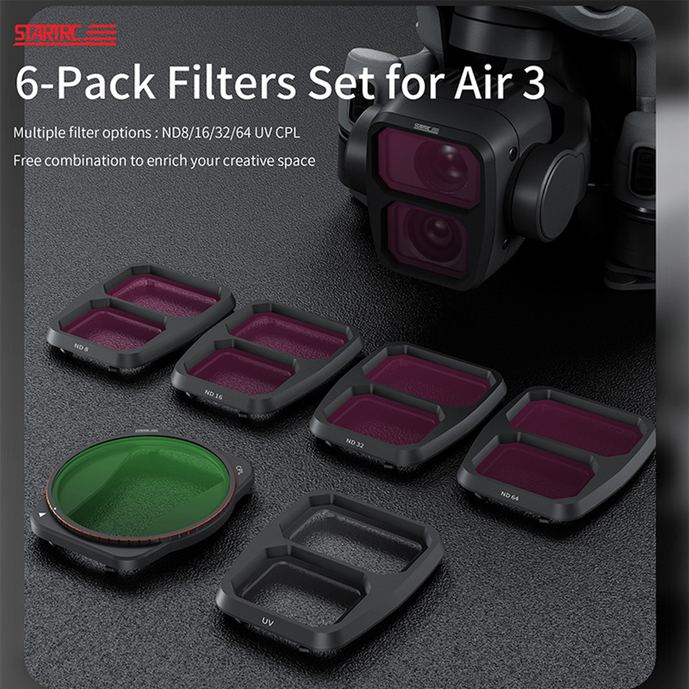Joyfeel-TH STARTRC 6-Pack Filters Set ชุดฟิลเตอร์เลนส์ CPL + UV ND8/ ND16/ ND32/ ND64 วัสดุอลูมิเนีย