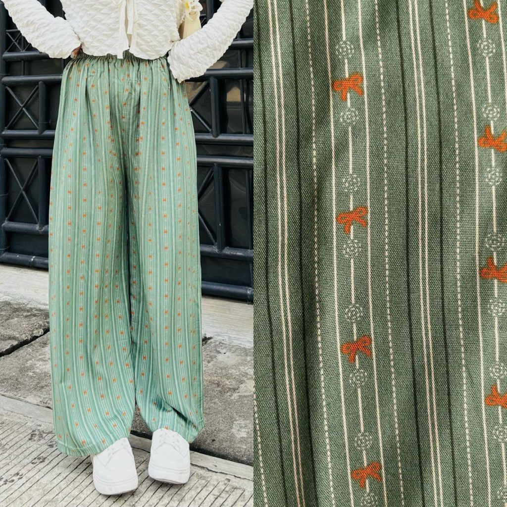 Tq88indonesia กางเกงขายาวลายผู้หญิง / KELLY PANTS / กางเกงลําลองผู้หญิงล่าสุด