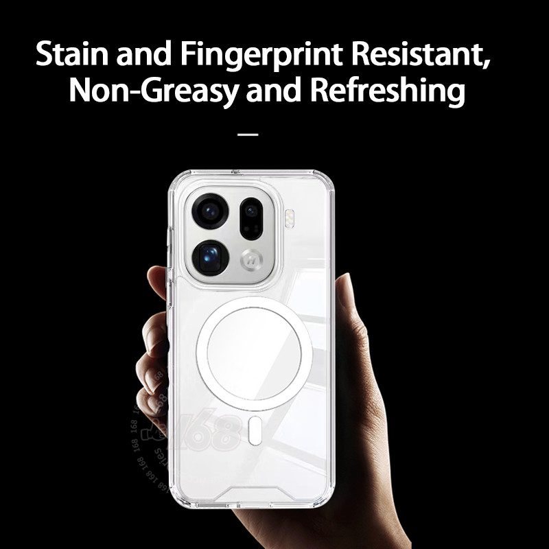 เคส OPPO Find X9 Pro เคส OPPO Find X9 Case เคสเจลใสกันกระแทกแบบแม่เหล็ก ขอบ TPU นุ่ม พร้อมถุงลมนิรภัยหนา เคสโทรศัพท์แข็งแบบเรียบง่าย - รูปที่ 4