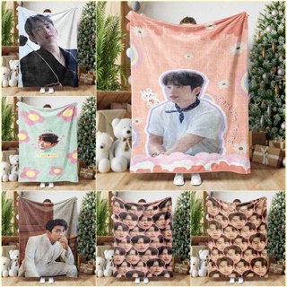GOT7 JinYoung ผ้าห่มสักหลาด K Pop Idol พิมพ์นุ่มน้ําหนักเบาโ…