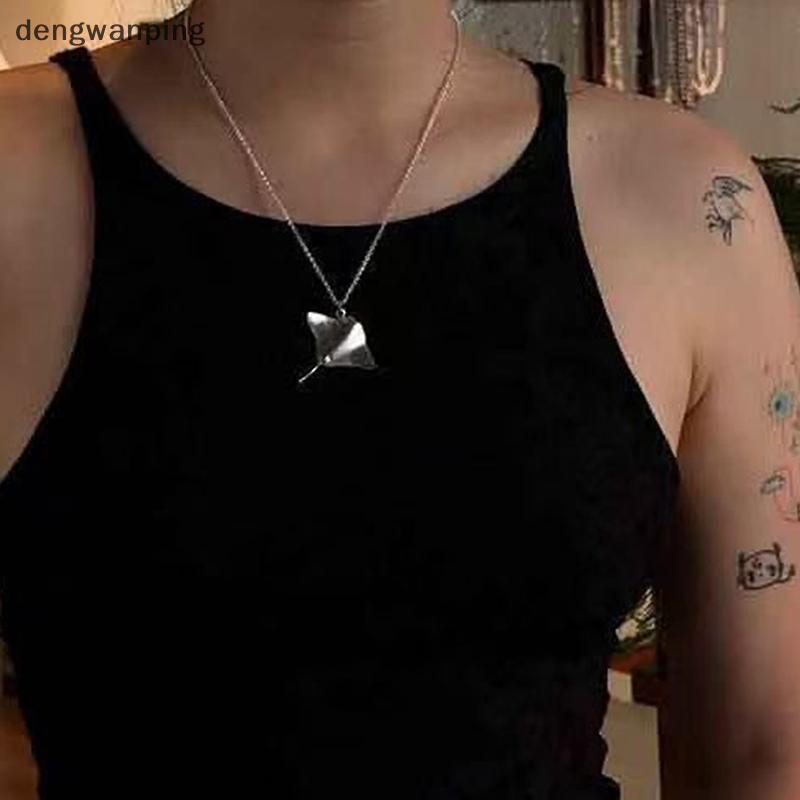 [DWP] ส่วนบุคคล Simple Unique Devil Fish Manta Ray จี้สร้อยคอ Clavicle Chain 中