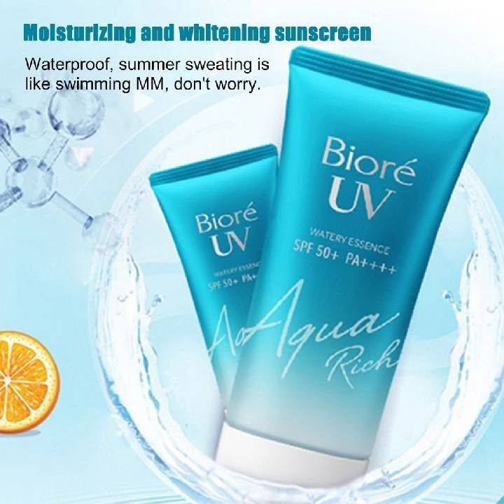 Biore Sunscreen Sunblock For Face UV Aqua Rich Watery Essence Sunscreen refreshing moisturizing Inte
