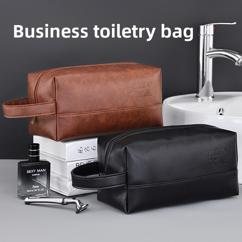 【Power High】กระเป๋าเก็บสัมภาระผู้ชาย แบบพกพา สำหรับเดินทาง-ธุรกิจ วัสดุ PU กันน้ำ น้ำหนักเบา