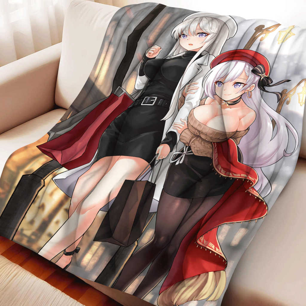 ผ้าห่มโยนผ้าสักหลาด Azur Lane Enterprise - ซักเครื่องอเนกประสงค์แบบนุ่ม
