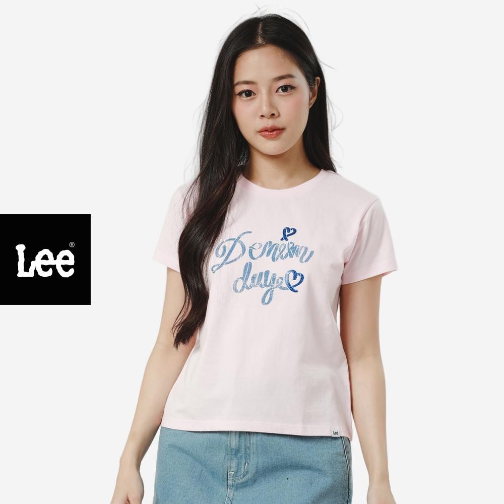 LEE เสื้อยืดแขนสั้นผู้หญิง รุ่น LE S325WTSSN04  สีชมพู