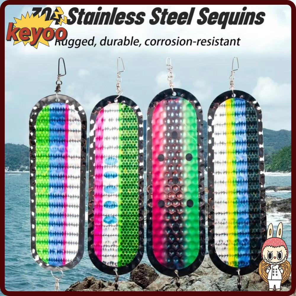 KEYOOL Dodger 23 ซม., 80 กรัม - Flash Design Troller Flasher ตกปลา Salmon ทำจากโลหะ ทนทานต่อน้ำ