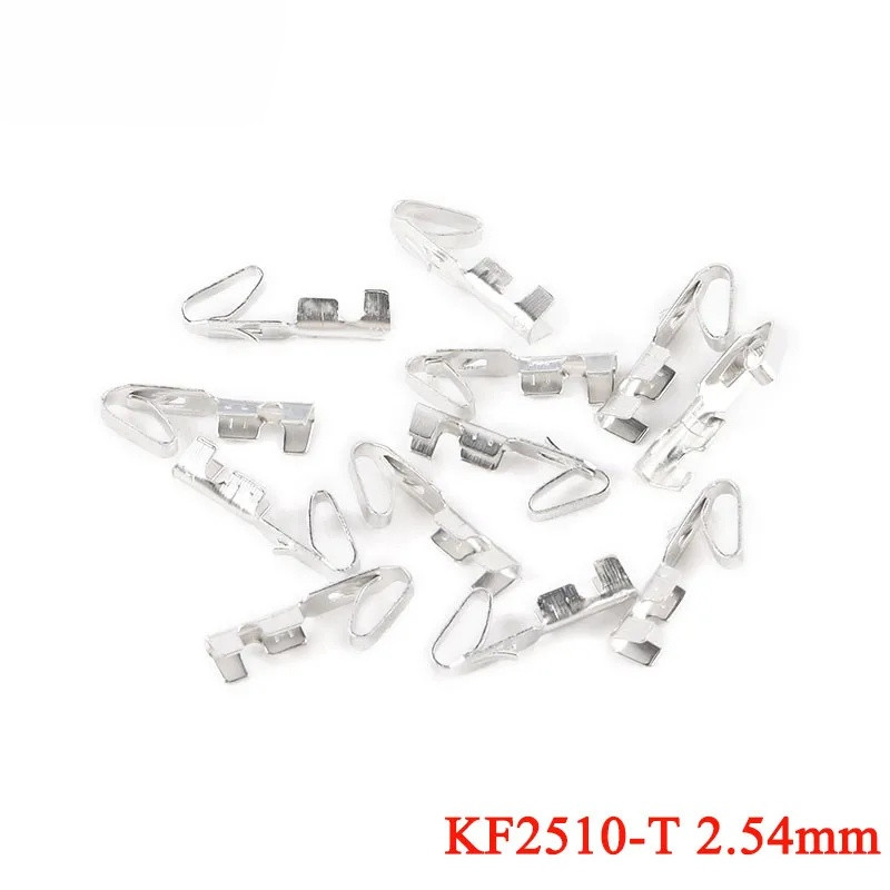 500PCS/100pcs KF2510 KF 2510 KF2510-T 2.54MM Pitch ทองแดง Crimp PCB Terminal Connector หญิง 2.54 Spa