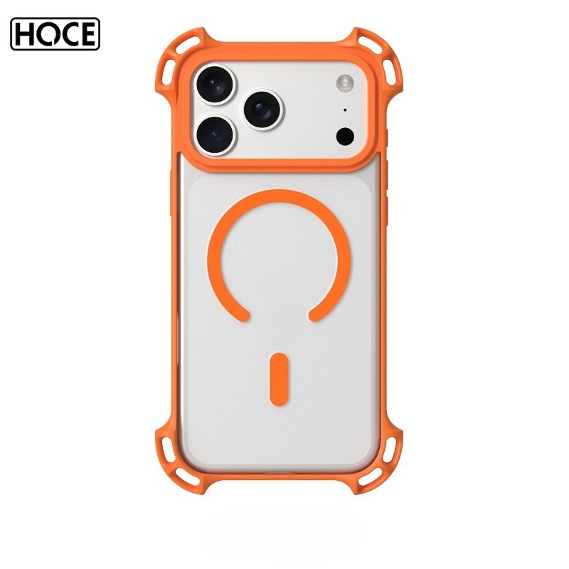 HOCE เคสโทรศัพท์แม่เหล็กกันกระแทกสี่มุมสําหรับ IPhone 17 16 15 14 13 12 Pro Max 11 Clear Cover Cases