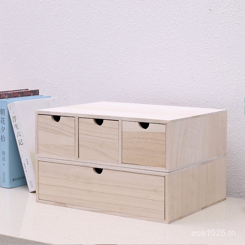 A4 กระดาษสํานักงานตู้กล่องเก็บชั้นวางยกระดับกล่องเก็บชั้นเก็บลิ้นชักไม้เนื้อแข็งชั้นเดียว 71TX เสื้อ