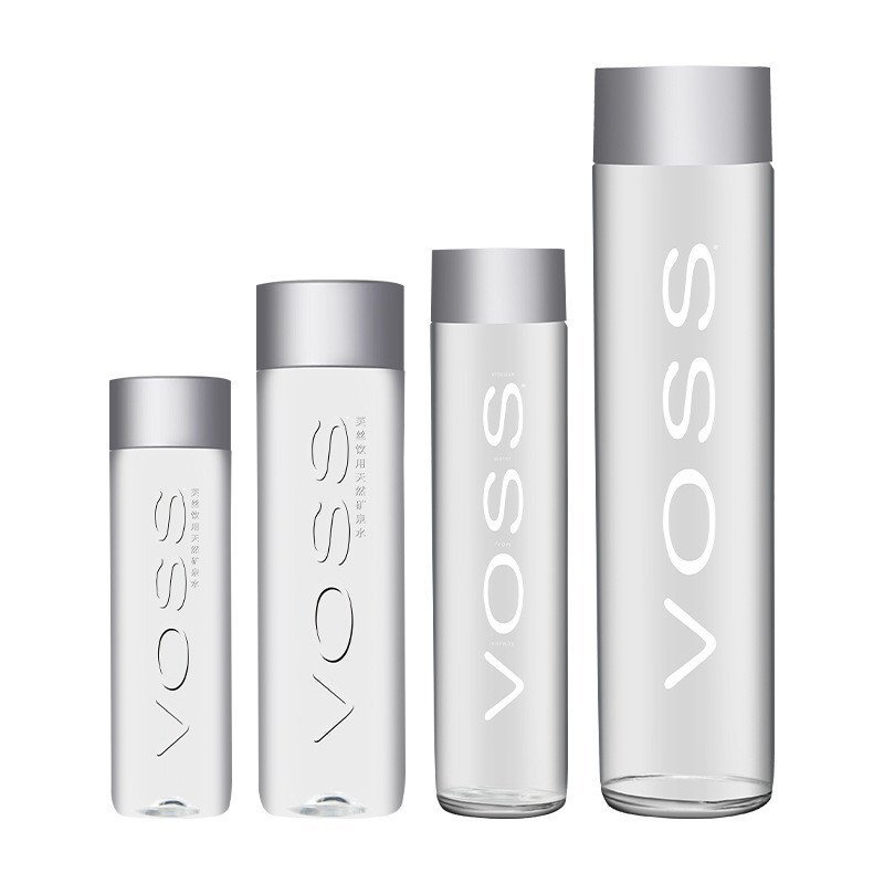 24375ml Fusi ทั้งกล่อง ml High-End ขวดขวดแก้วนอร์เวย์น้ําแร่ดื่มน้ํานําเข้า voss * 800 6DVP