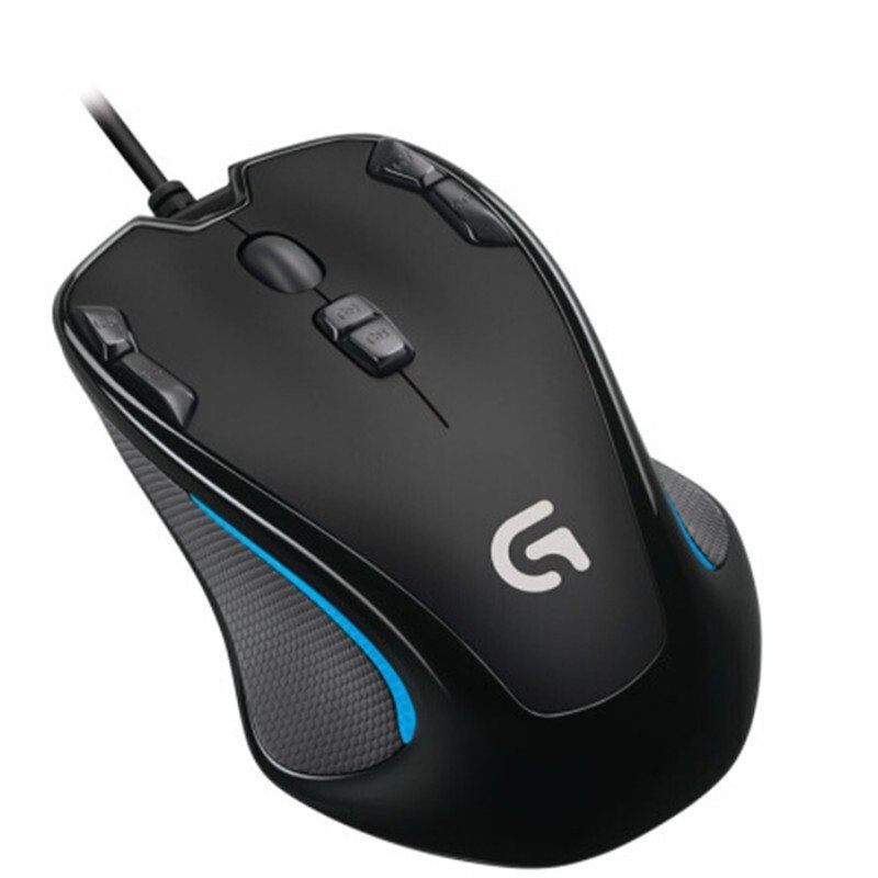 Logitech (G) G300s เมาส์สําหรับเล่นเกมแบบมีสายคอมพิวเตอร์ USB Optoelectronics 9 ปุ่มการเขียนโปรแกรมม