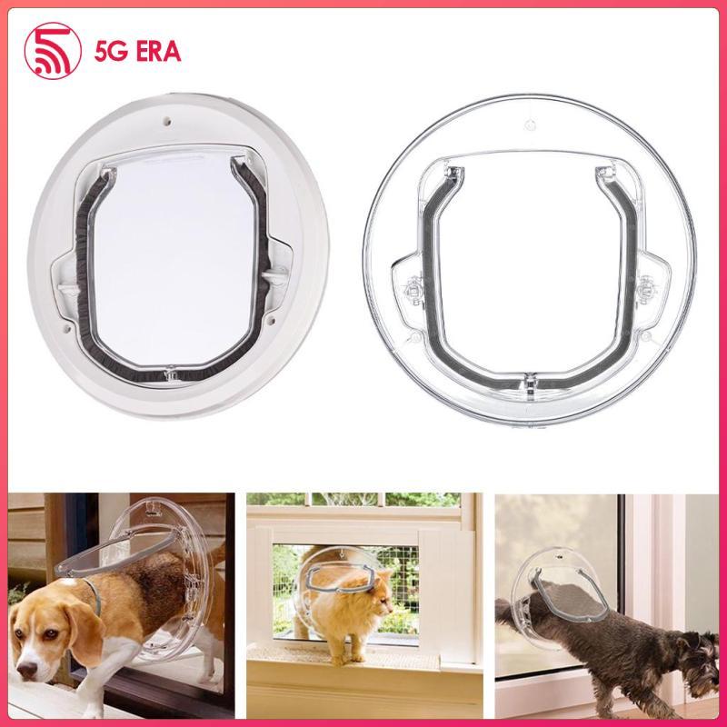 [Wishshopeezzzxh] Dog Cat Flap Door Security Door with Locking Window Gate ลูกแมว Doggie for Screen Toy