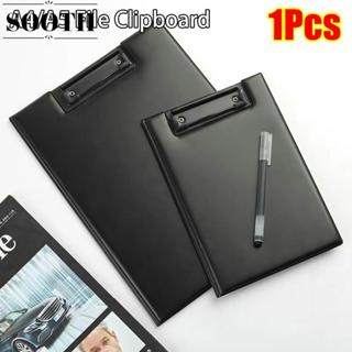 SOOTH 1 ชิ้น A4 A5 คลิปบอร์ด, หนัง PU โฟลเดอร์แฟ้มการประชุมส…