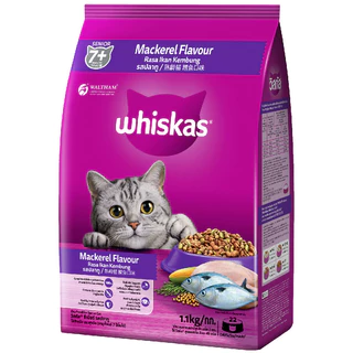 [จัดส่งจากคลัง] WHISKAS วิสกัส อาหารเม็ด สำหรับแมวสูงวัย รสปลาทู 1.1 kg [8853301000031]