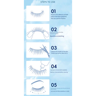 5 คู่ Lash Extension Cross Natural U-shaped Dense เกาหลีแต่งหน้า K-POP สไตล์