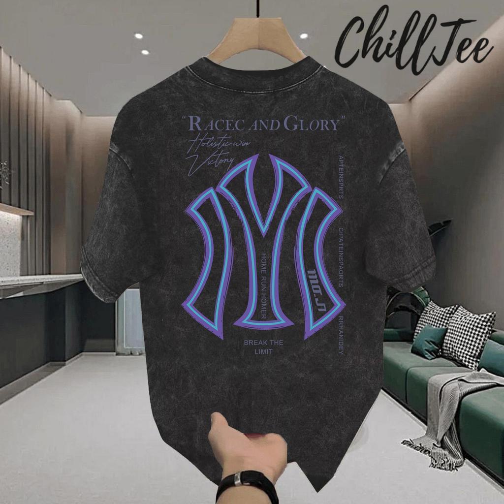 🌷ChillTee🌷เสื้อแฟชั่นOversize ผ้าCOTTONลาย “IYI RACEC”แนวสตรีท เสื้อกีฬา หญิง ชาย【COD】