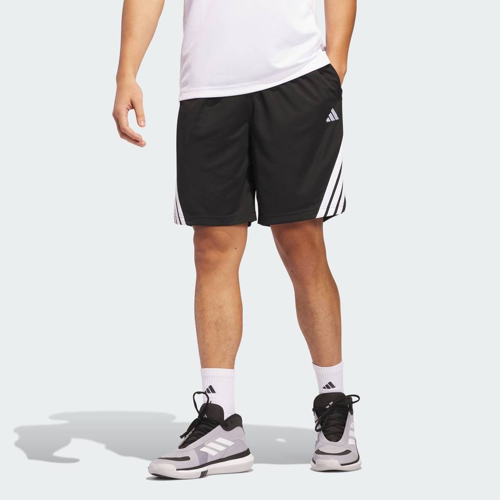 adidas บาสเกตบอล กางเกงบาสเกตบอลขาสั้น Legends 3-Stripes ผู้ชาย สีดำ JI7576