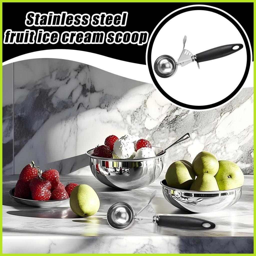 Heavy Duty Ice Cream Scoop สแตนเลส Ice Cream Scooper Scoop Heavy Duty ช้อน Gadgets ครัวพร้อม unhcxet