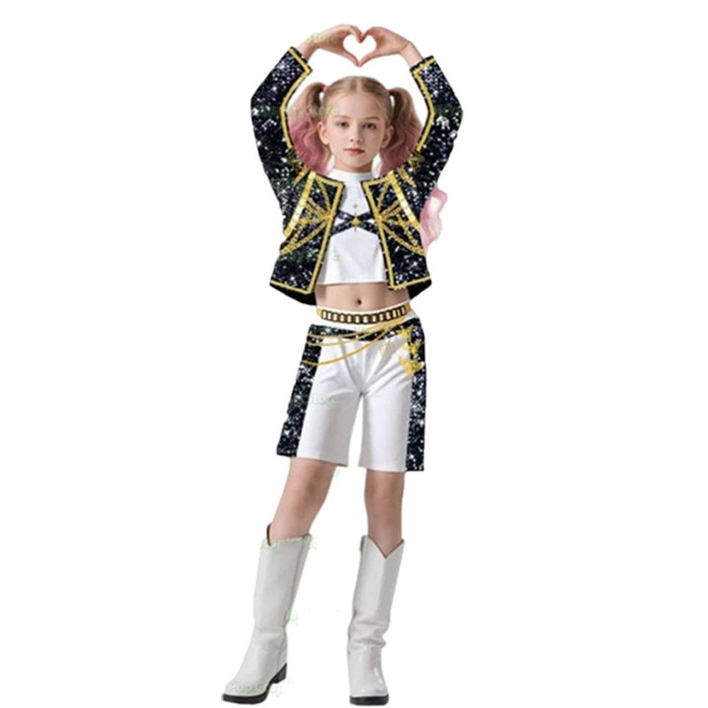 ตรีมคริสมาส christmas dress Kpop แม่มด Hunters และ Zoey cosplay ชุดแต่งตัว Halloween สำหรับเด็กและผู