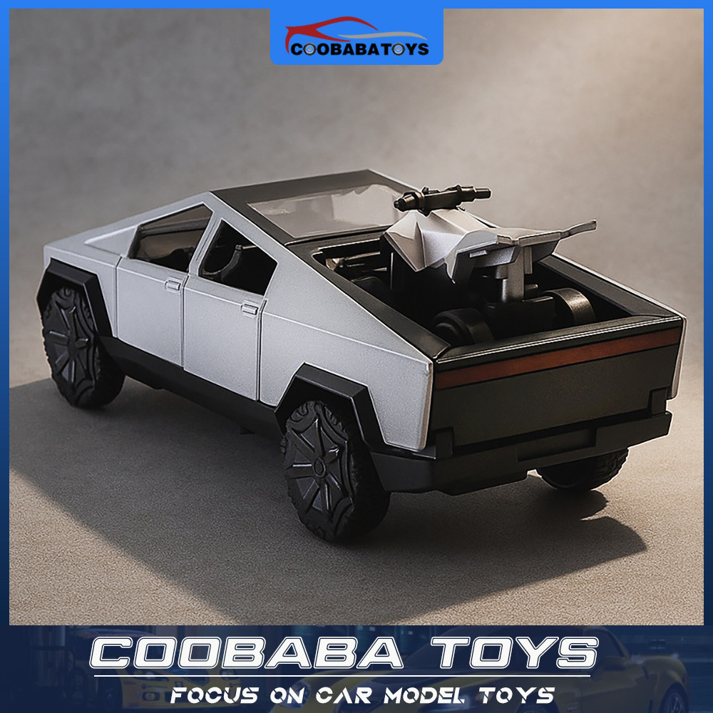 CBB 1:36 Tesla Cybertruck รถกระบะโลหะผสม Diecast รถรุ่นของเล่นสําหรับเด็กผู้ใหญ่คอลเลกชัน Fast Shipping