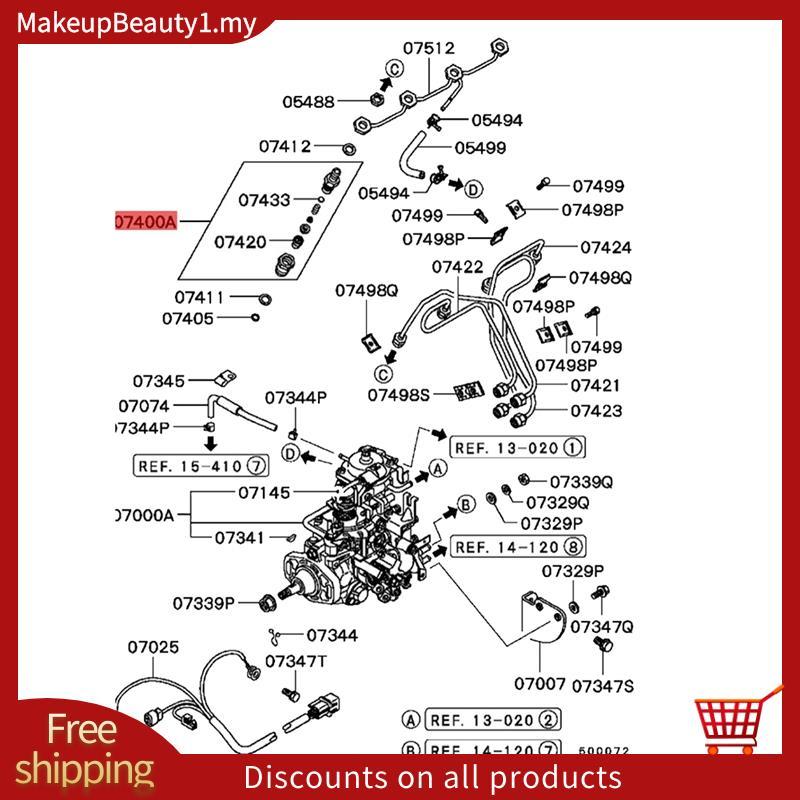 หัวฉีดหัวฉีดน้ํามันดิบ MD103301 DN0PDN112 สําหรับ L200 L300 86-13 82-04 4D56 หัวฉีด B