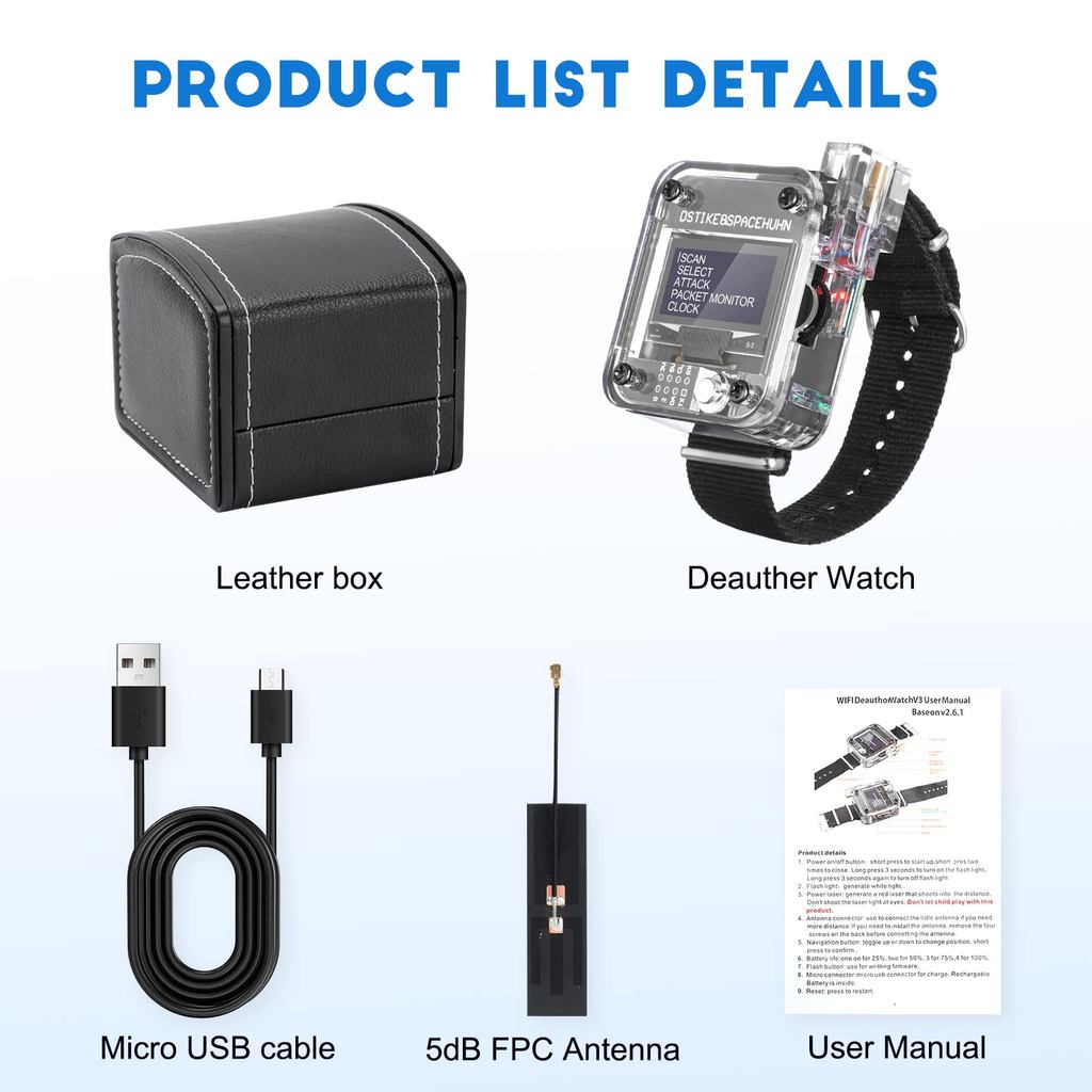 DSTIKE Deauther นาฬิกา V3 DSTIKE Wifi Deauther นาฬิกา ESP8266